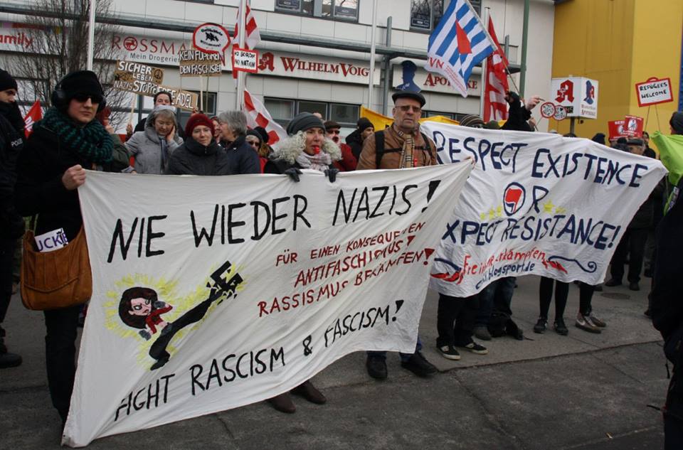 Kundgebung gegen Nazis am 8. Februar 2014 in Köpenick
